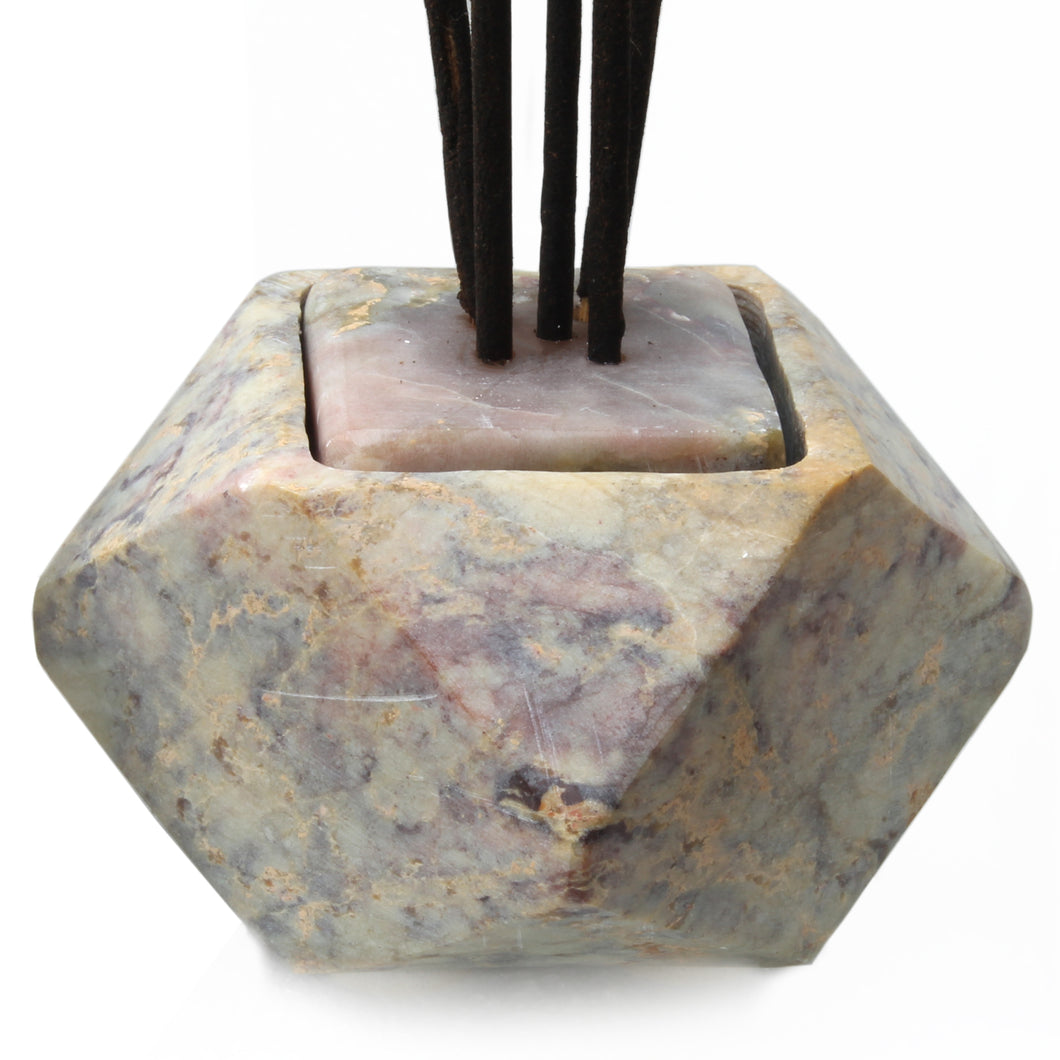 SAVON Stone Incense Stick Holder Burner Candle Stand Palo Santo Modern Minimalist Geometric Art Deco