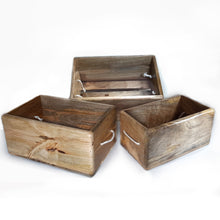 Load image into Gallery viewer, Savon Wood Organizer Basket Bin Box - Set of 3
